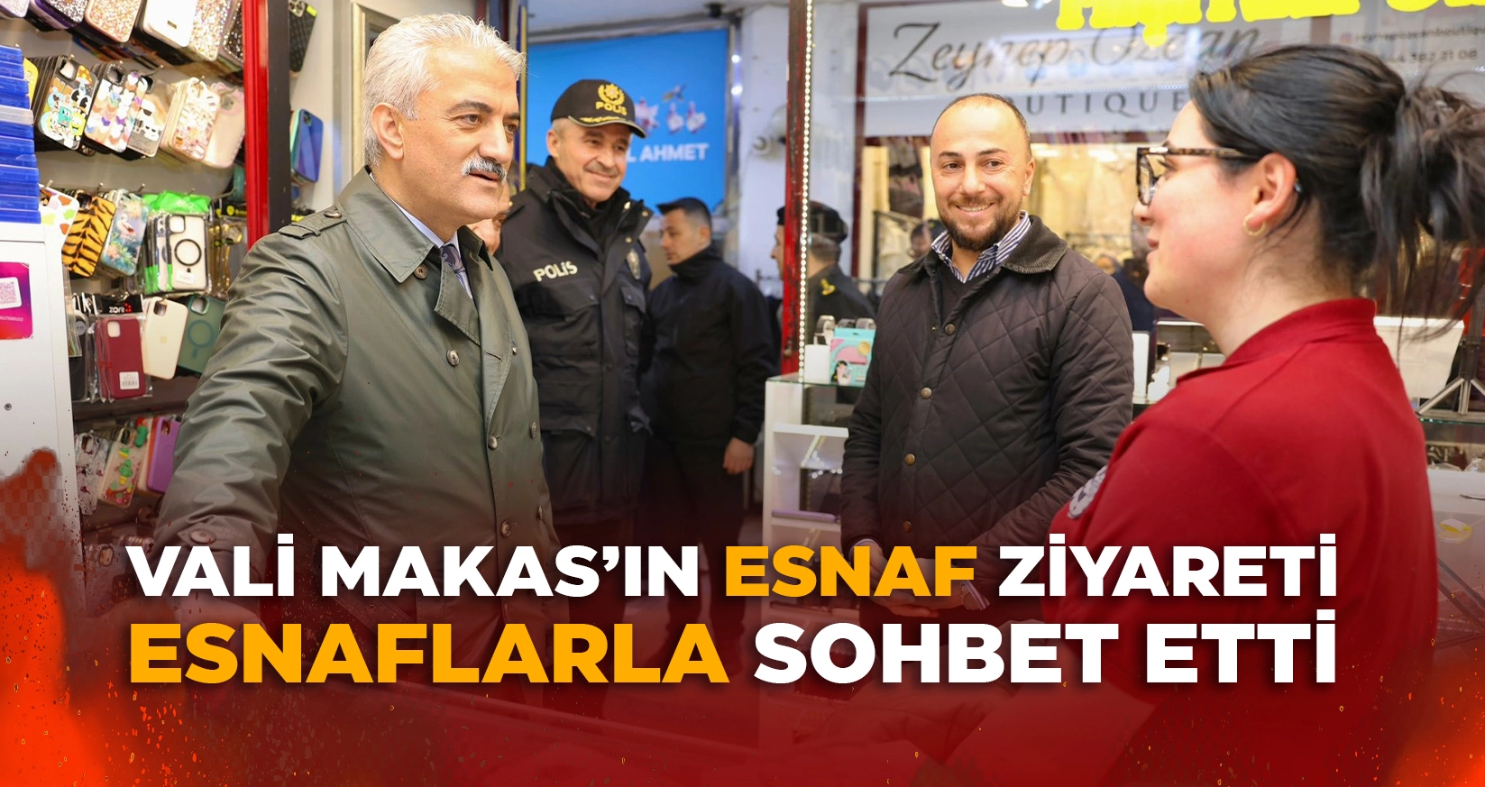 D&Uuml;ZCE VALİSİ MEHMET MAKAS ESNAFI ZİYARET ETTİ