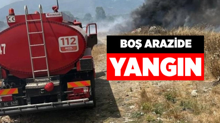 Düzce'de Boş Arazide Yangın Çıktı