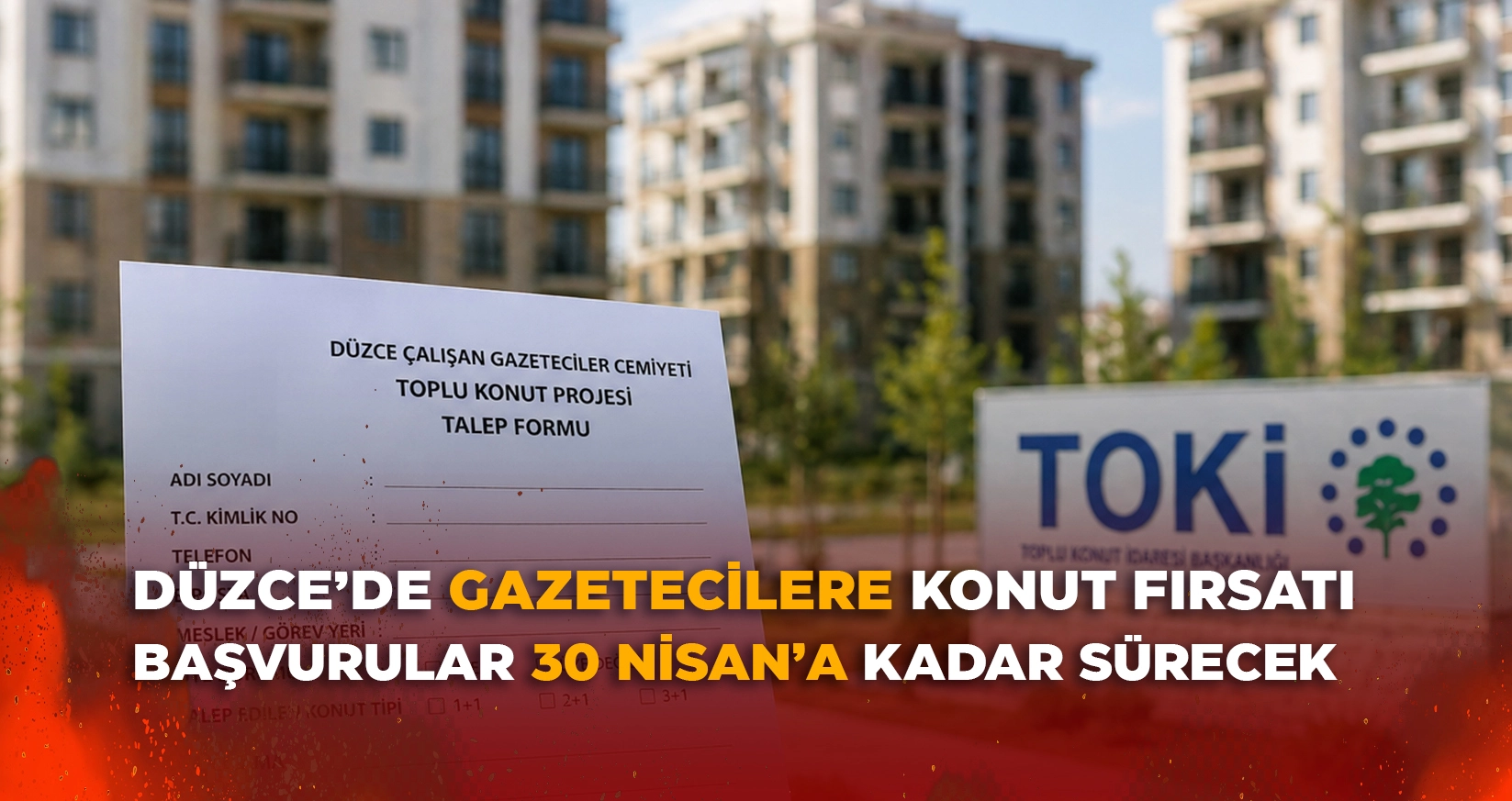 D&Uuml;ZCE&rsquo;DE GAZETECİLERE KONUT FIRSATI
