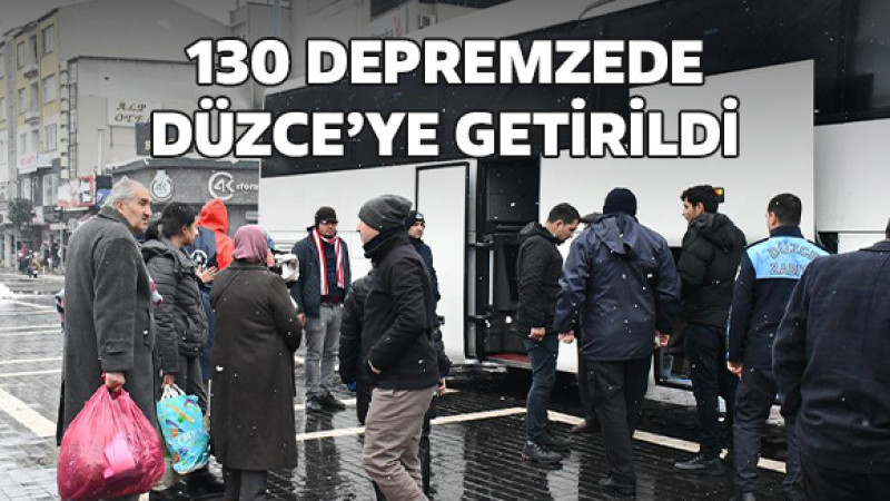 130 Depremzede Yardım Götüren Araçlarla Düzce'ye Getirildi