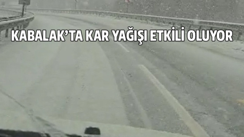 D-655 Karayolu'nda Kar Yağışı Etkili Oluyor