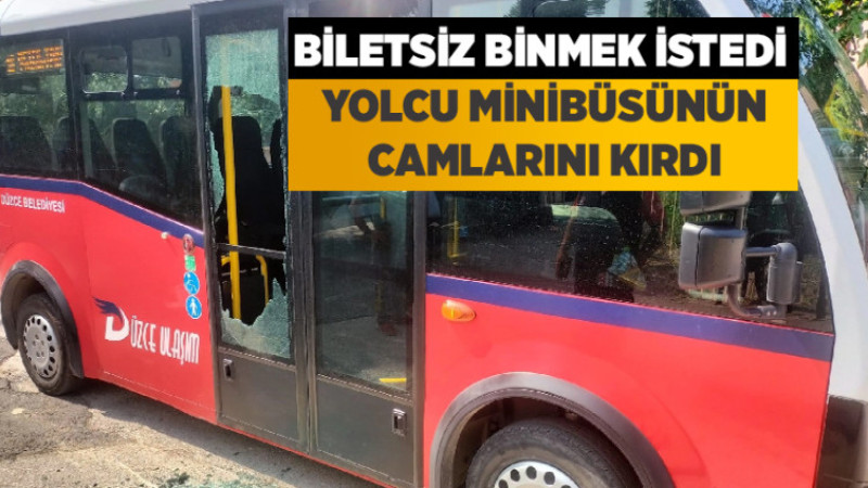 Otobüs Şoförüne Saldırdı, Hıncını Alamayıp Otobüs Hasar Verdi