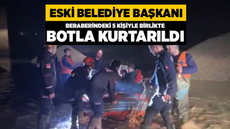 Eski Belediye Başkanı Mahsur Kaldı