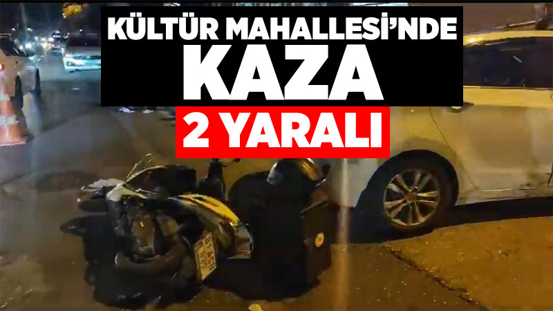 Kültür Mahallesi'nde Kaza; 2 Yaralı