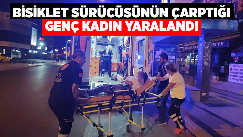 İstanbul Caddesi'nde Bisikletiyle Yayaya Çarptı