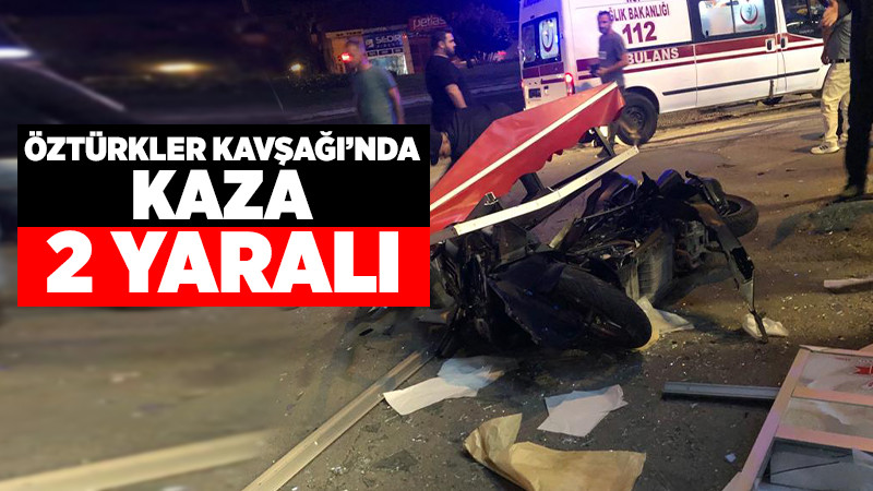 Motosiklet ile Otomobil Çarpıştı, İki Kişi Yaralandı
