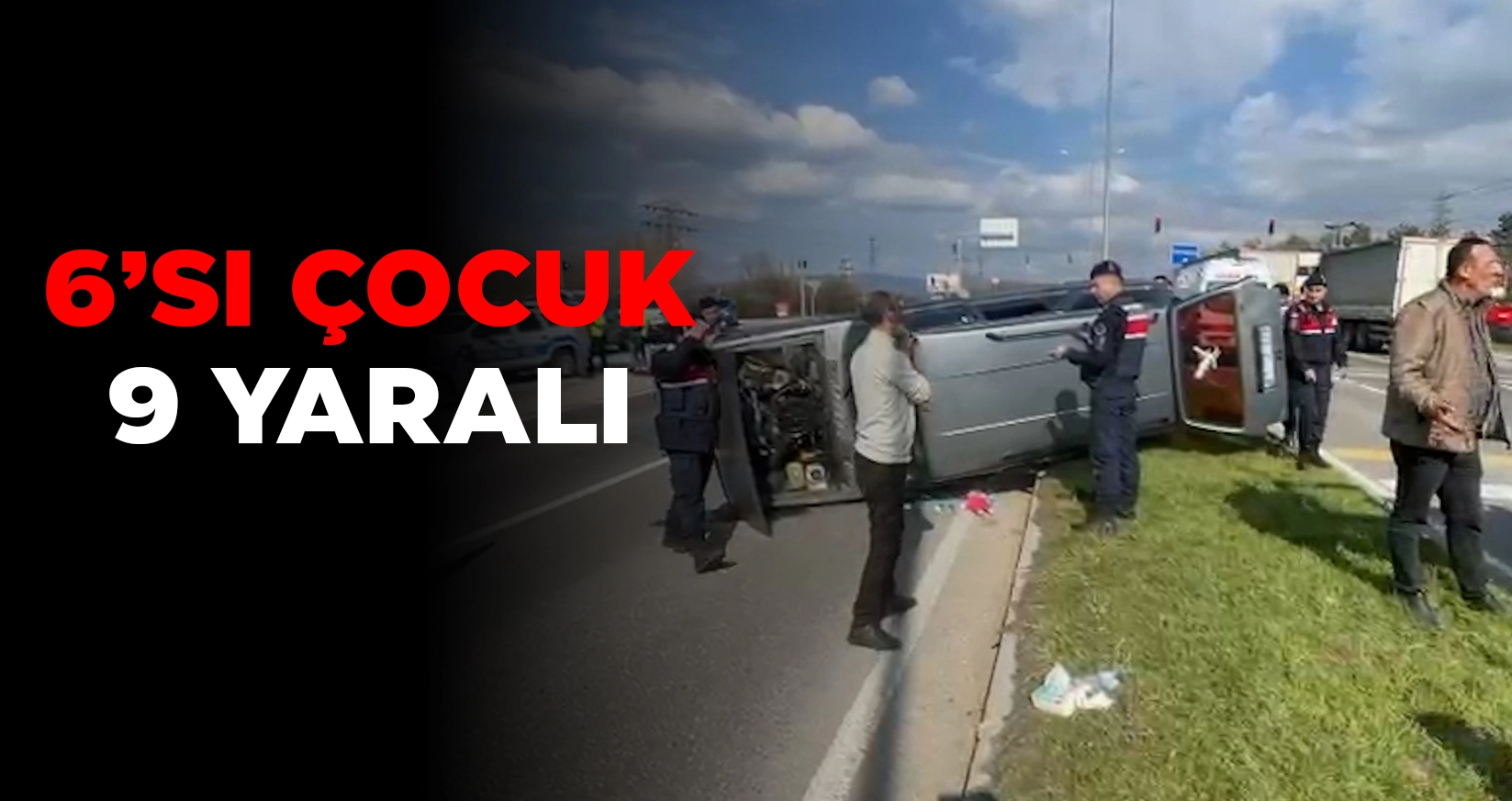 KAMYON İLE OTOMOBİL ÇARPIŞTI: 9 YARALI