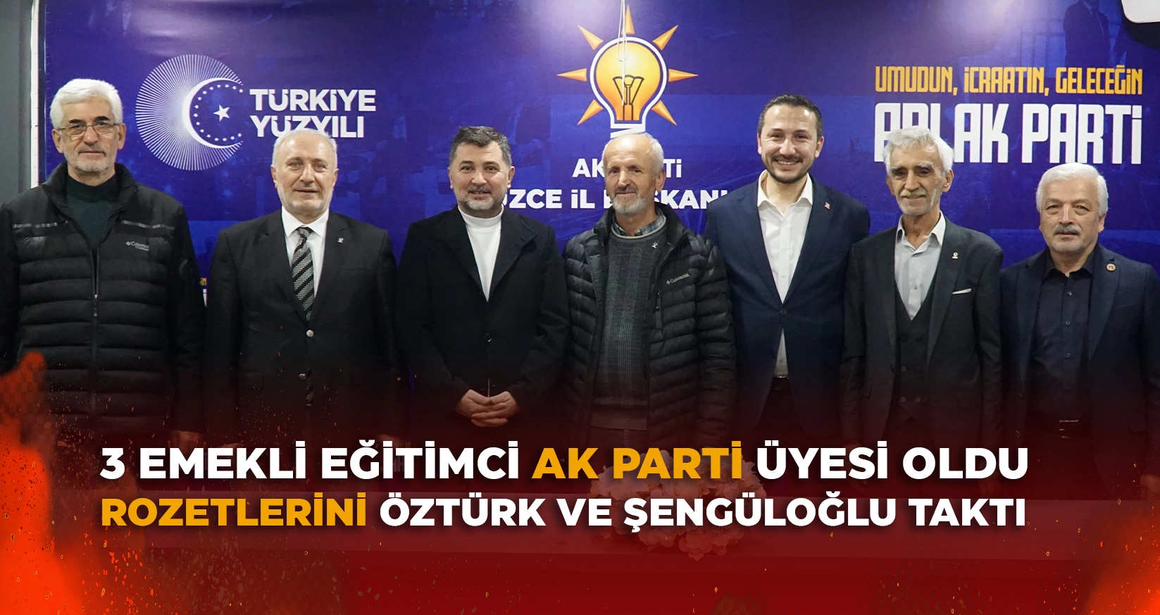 3 EMEKLİ EĞİTİMCİ AK PARTİ ÜYESİ OLDU