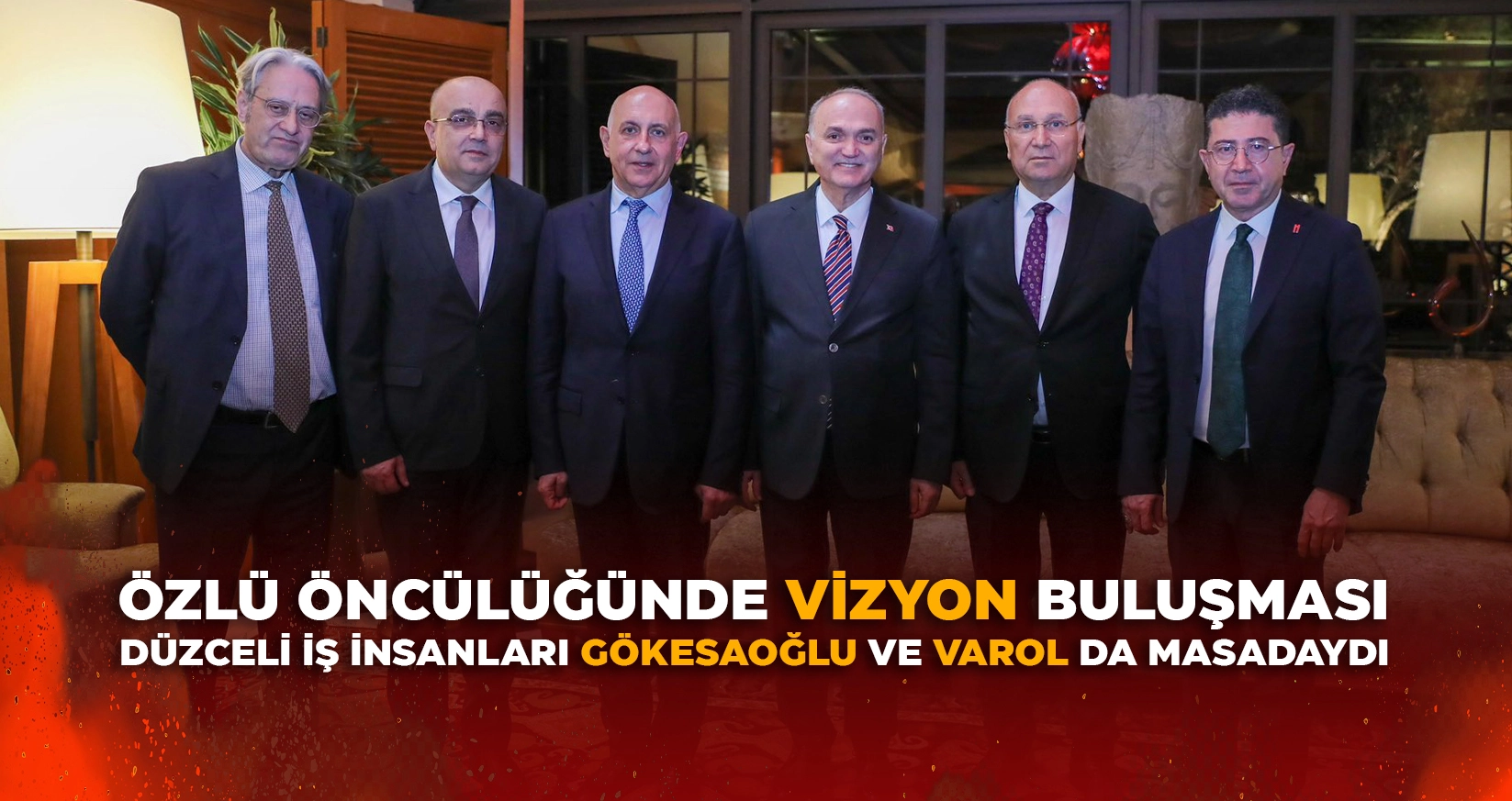 DÜZCELİ İŞ İNSANLARI GÖKESAOĞLU VE VAROL DA MASADAYDI