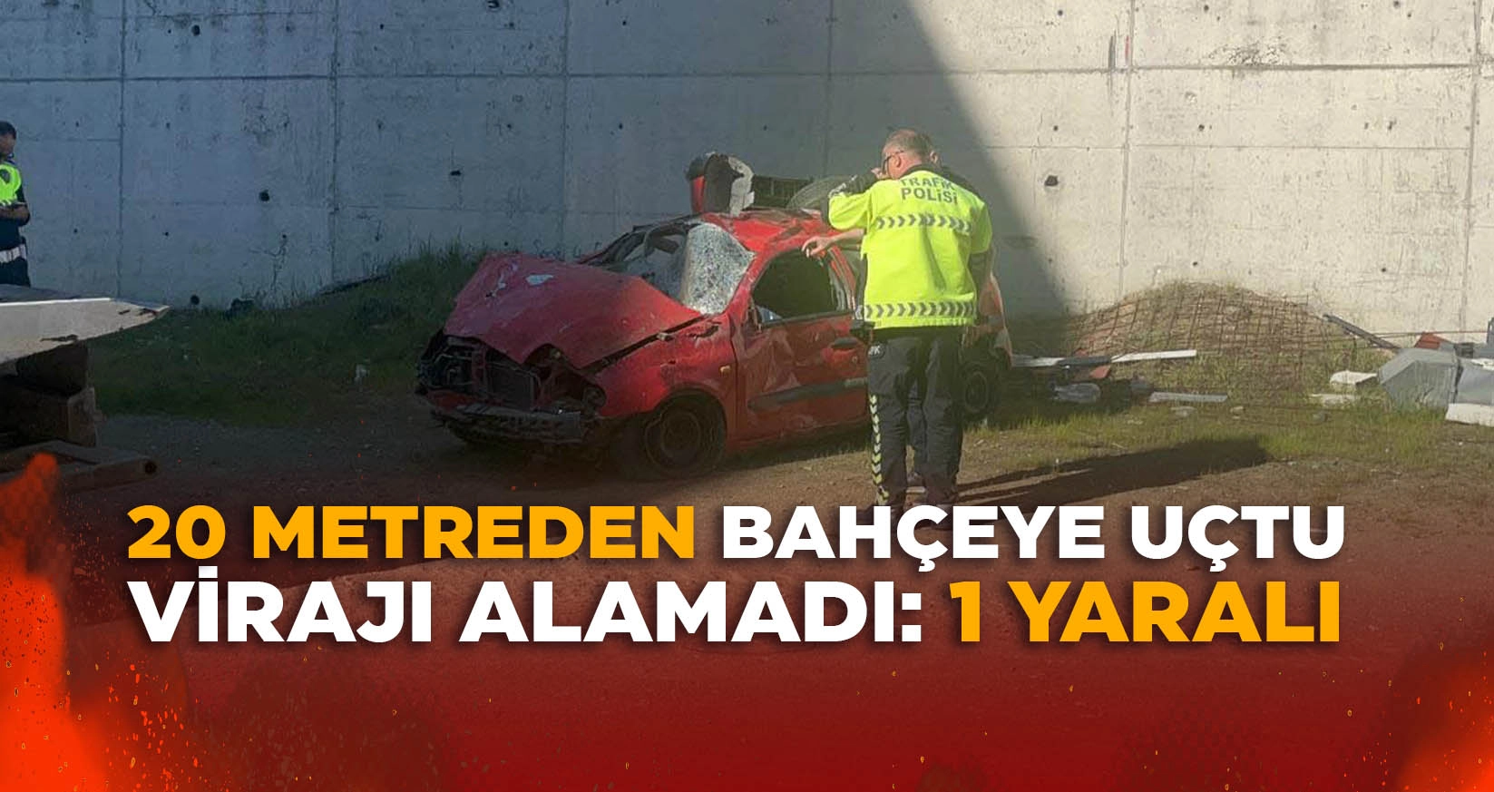 20 METREDEN BAHÇEYE UÇTU