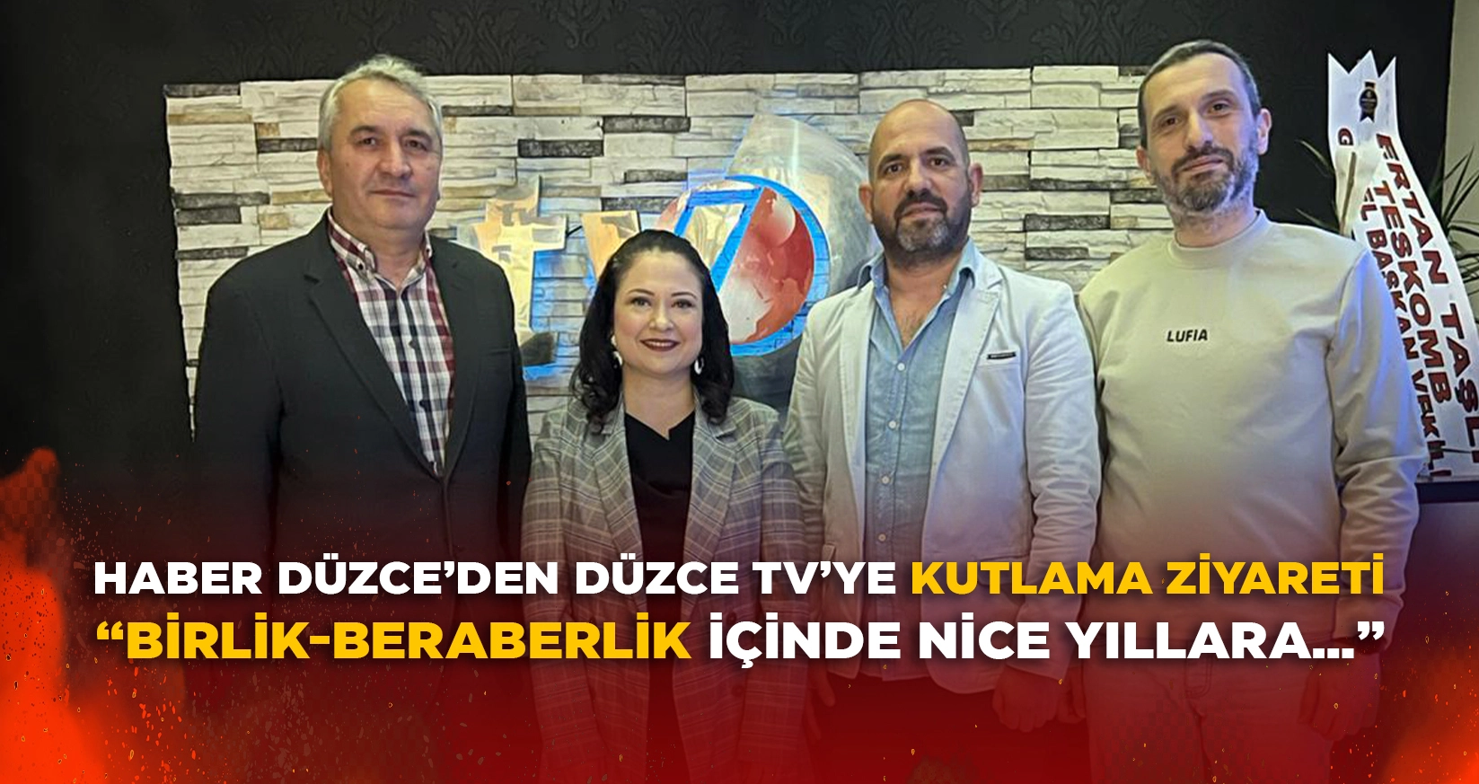 HABER DÜZCE’DEN DÜZCE TV’YE KUTLAMA ZİYARETİ