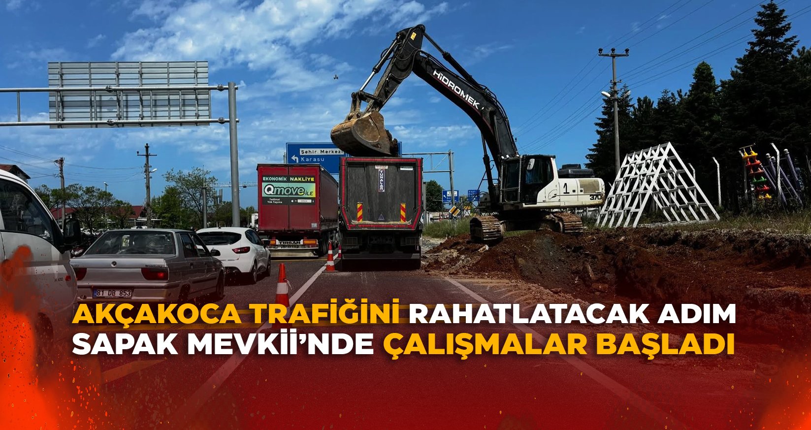 AKÇAKOCA TRAFİĞİNİ RAHATLATACAK ADIM
