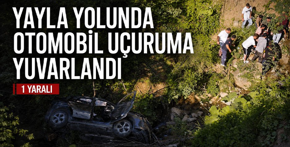 Düzce’de Yayla Yolunda Kaza: Otomobil Uçuruma Yuvarlandı