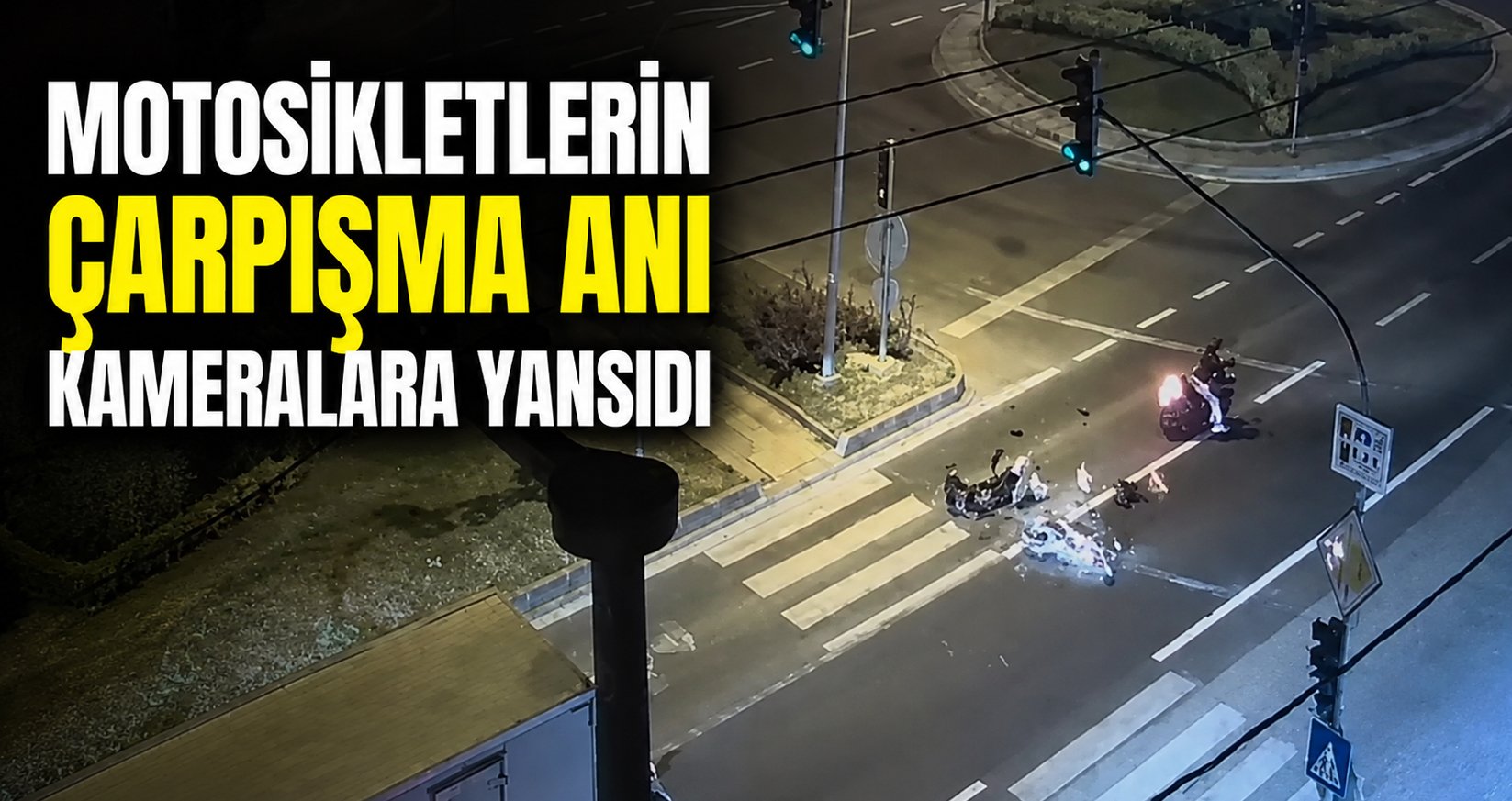 Düzce’de Motosikletler Çarpıştı: Kaza Anı Kamerada, 3 Yaralı