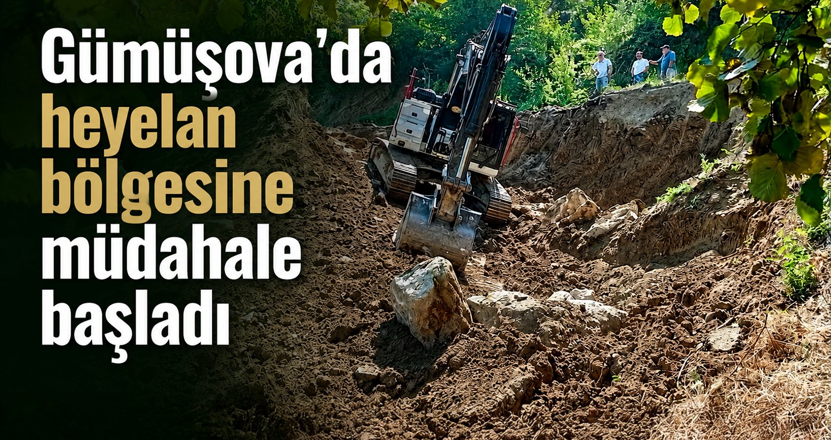 Gümüşova’da Heyelan Bölgesine Müdahale Başladı