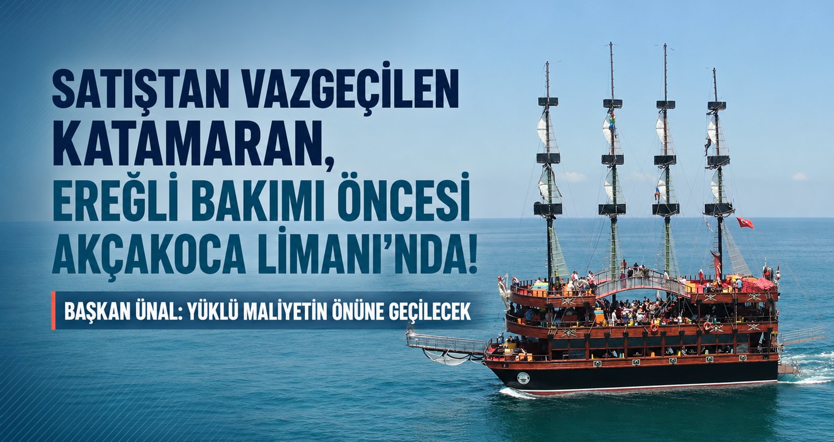 Satıştan Vazgeçilen Katamaran, Ereğli Bakımı Öncesi Akçakoca Limanı'nda!