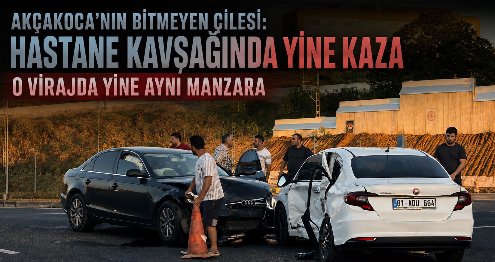Akçakoca’nın Bitmeyen Çilesi: Hastane Kavşağında Yine Kaza