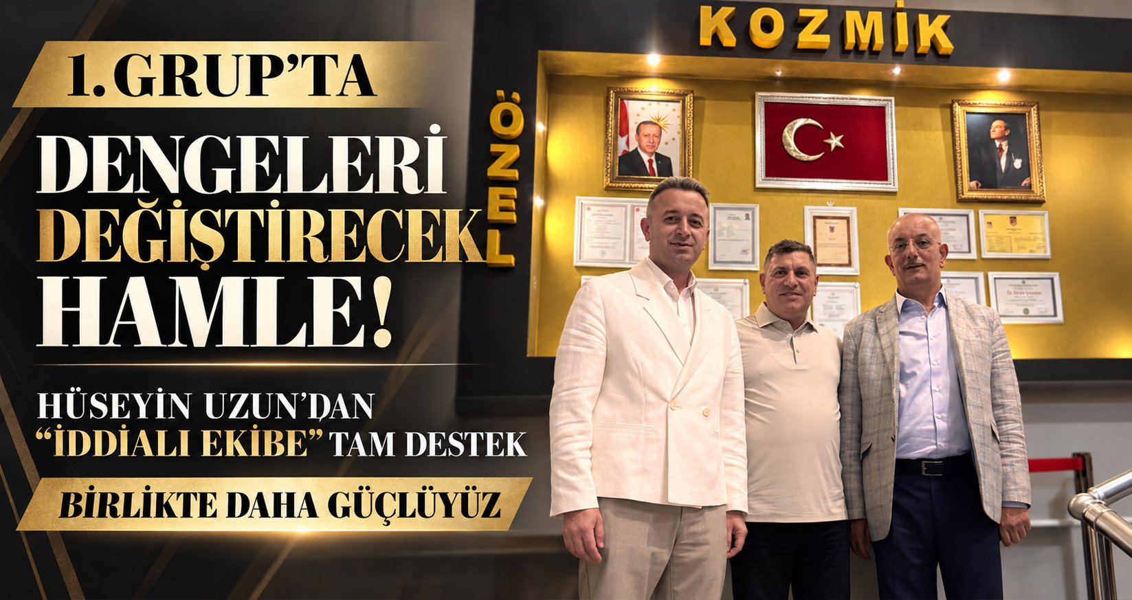 Hüseyin Uzun’dan “İddialı Ekibe” Tam Destek