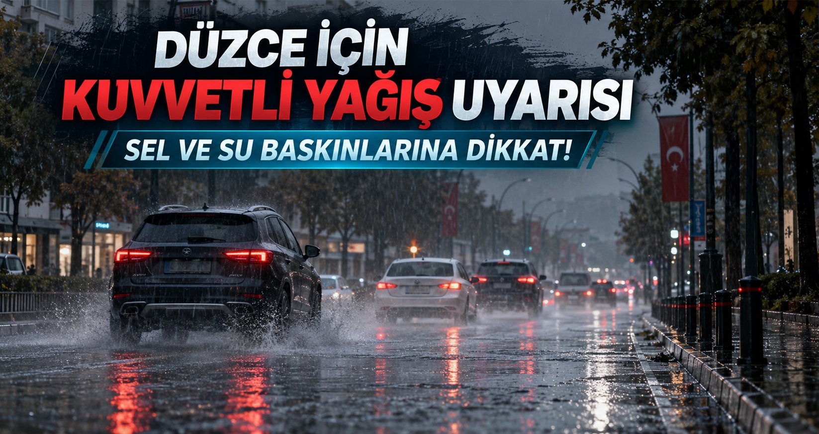 Düzce İçin Kuvvetli Yağış Uyarısı