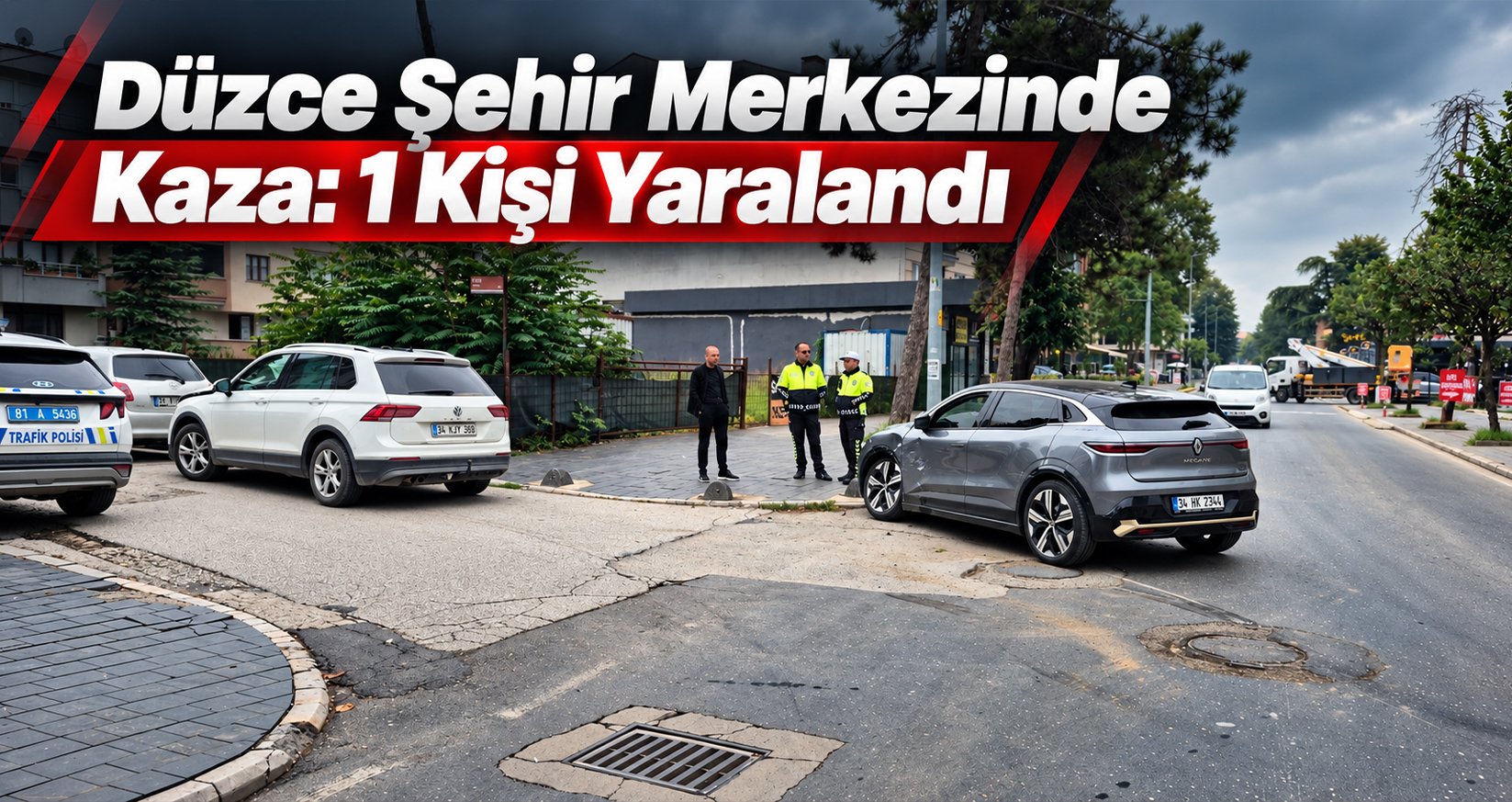 Düzce Şehir Merkezinde Kaza: 1 Kişi Yaralandı